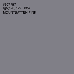#807F87 - Mountbatten Pink Color Image